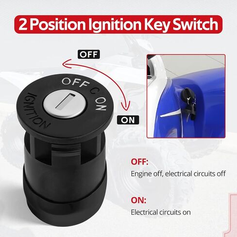 JAVIK Ignition Key Switch Compatible with Yamaha YFM90 Grizzly 90 2019-2024, OEM# B8W-H2510-00-00 in Saudi Arabia