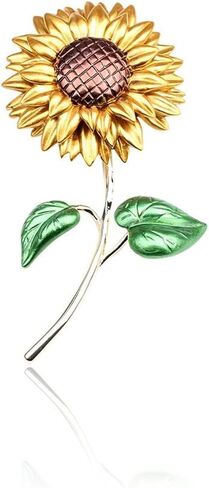 Sunflower Brooch Pins for Women Elegant Rhinestones Pin Ladies Cute Sunflower Daisy Crystal Brooches Clothing Accessory in Saudi Arabia