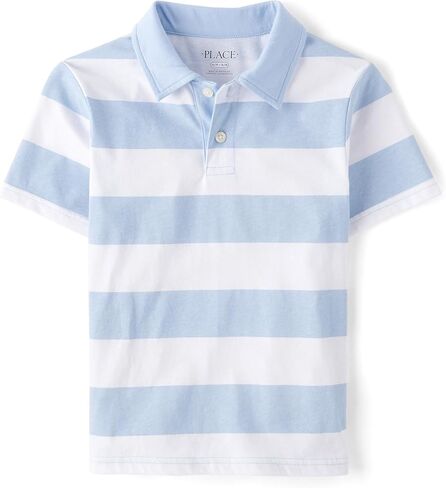 The Children's Place boys Uniform Pique Polo Shirt, Renew Blue, XL 14 husky in Kuwait