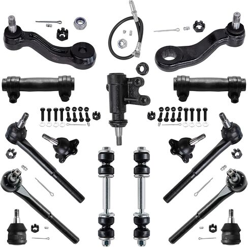 Detroit Axle - Arte 15PC SPENENCINT KIT لـ CHEVROLET TAHOE GMC YUKON C1500 Suburban C2500 ، TIE RODS BALL NOOPS SWAY in Saudi Arabia