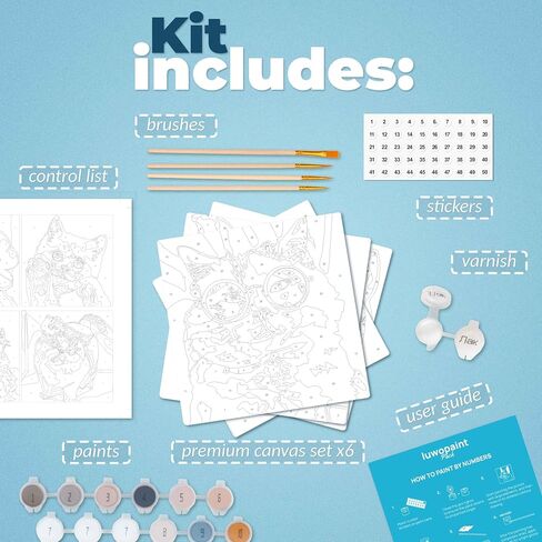 LuwoArte Paint by Numbers Kit for Adults - Cute Dogs in Saudi Arabia