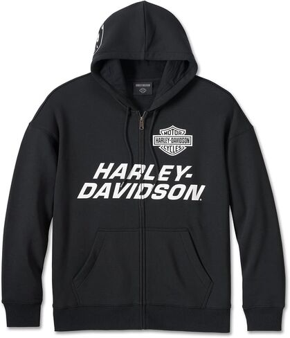 Harley-Davidson Men's Screamin 'Eagle Zip-up Hoodie-Black 96011-24VM in Saudi Arabia