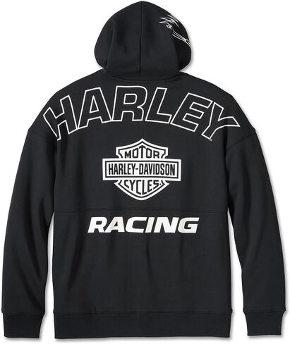 Harley-Davidson Men's Screamin 'Eagle Zip-up Hoodie-Black 96011-24VM in Saudi Arabia