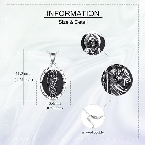 URONE Saint Jude/Santa Muerte/Pharaoh/Saint Christopher/Baphomet Necklace 925 Sterling Silver Religious Protect Necklace Baphomet Jewelry Gifts for Women Men in Saudi Arabia