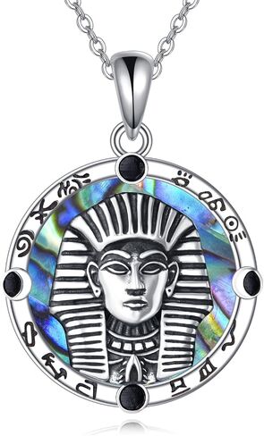 URONE Saint Jude/Santa Muerte/Pharaoh/Saint Christopher/Baphomet Necklace 925 Sterling Silver Religious Protect Necklace Baphomet Jewelry Gifts for Women Men in Saudi Arabia