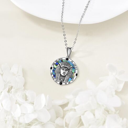 URONE Saint Jude/Santa Muerte/Pharaoh/Saint Christopher/Baphomet Necklace 925 Sterling Silver Religious Protect Necklace Baphomet Jewelry Gifts for Women Men in Saudi Arabia