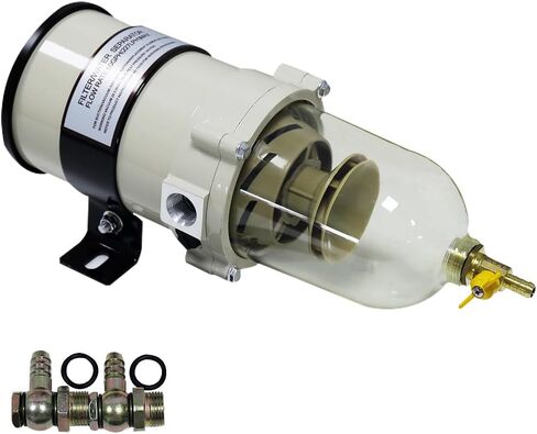 900FG 900FH 90GPH Upgraded Diesel Marine Fuel Filter 900 SERIES With Hand Twist Vavle Compatible With Trucks Outboard Marine Engines & More Construction Machinery Vehicles in Saudi Arabia