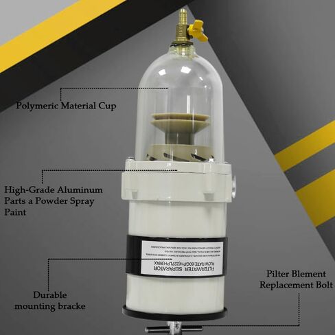 900FG 900FH 90GPH Upgraded Diesel Marine Fuel Filter 900 SERIES With Hand Twist Vavle Compatible With Trucks Outboard Marine Engines & More Construction Machinery Vehicles in Saudi Arabia