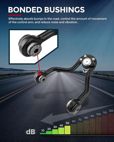KAX Front Upper Control Arm and Ball Joints Suspension Kit K620719 K6477 K80631 ES2004 Compatible with 1999-2000 Escalade (4WD Only; 45.79mm Diameter; Stamped Steel Lower Control Arms)-15pcs in Saudi Arabia