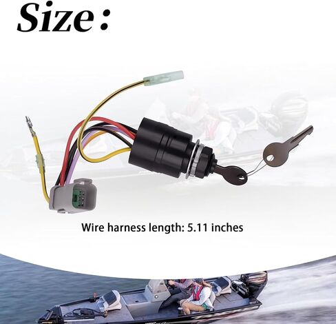 129572 Ignition Switch with Key Compatible with Tracker Boats with 2 Keys 3 Position 6 Wire Connectors in Saudi Arabia