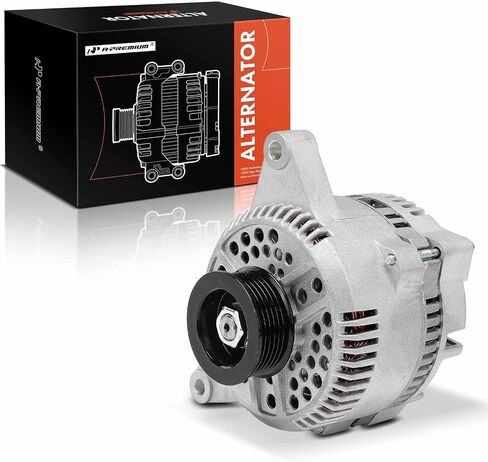 A-Premium Alternator Compatible with Ford Contour 1995-2000 V6 2.5L & Mercury Cougar 1999-2001 V6 2.5L, Mystique 1995-2000 V6 2.5L, 12V 130A 6-Groove Pulley Clockwise, Replace# LRB271, 96BB10300AA in Saudi Arabia