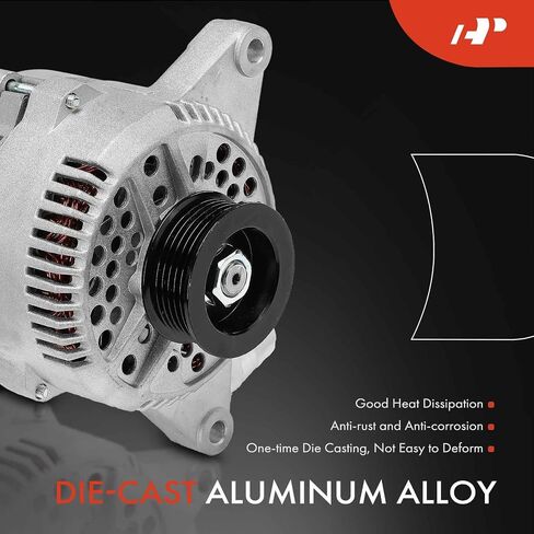 A-Premium Alternator Compatible with Ford Contour 1995-2000 V6 2.5L & Mercury Cougar 1999-2001 V6 2.5L, Mystique 1995-2000 V6 2.5L, 12V 130A 6-Groove Pulley Clockwise, Replace# LRB271, 96BB10300AA in Saudi Arabia