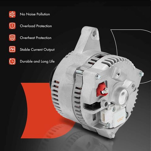 A-Premium Alternator Compatible with Ford Contour 1995-2000 V6 2.5L & Mercury Cougar 1999-2001 V6 2.5L, Mystique 1995-2000 V6 2.5L, 12V 130A 6-Groove Pulley Clockwise, Replace# LRB271, 96BB10300AA in Saudi Arabia