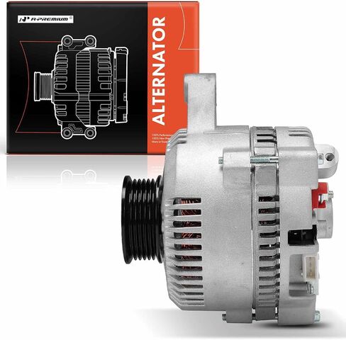 A-Premium Alternator Compatible with Ford Contour 1995-2000 V6 2.5L & Mercury Cougar 1999-2001 V6 2.5L, Mystique 1995-2000 V6 2.5L, 12V 130A 6-Groove Pulley Clockwise, Replace# LRB271, 96BB10300AA in Saudi Arabia