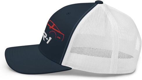 Red C4 Sports Car ZR1 Trucker Hat تصميم صورة ظلية للجنرال الرابع Corvette Owners Drivers ZR-1 Cap in Kuwait