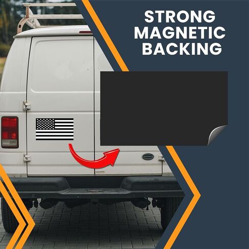 Magnet Me Up Black and White American Flag Magnet Decal, 7x12 Inches, Heavy Duty Automotive Magnet for Car Truck SUV in Saudi Arabia
