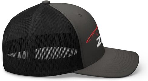 Red C4 Sports Car ZR1 Trucker Hat تصميم صورة ظلية للجنرال الرابع Corvette Owners Drivers ZR-1 Cap in Saudi Arabia