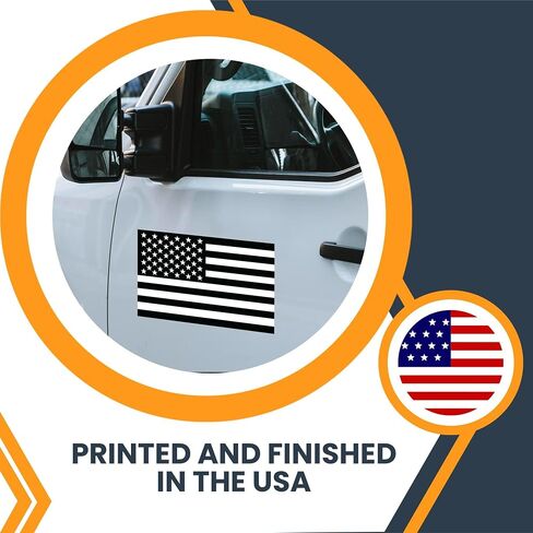 Magnet Me Up Black and White American Flag Magnet Decal, 7x12 Inches, Heavy Duty Automotive Magnet for Car Truck SUV in Saudi Arabia