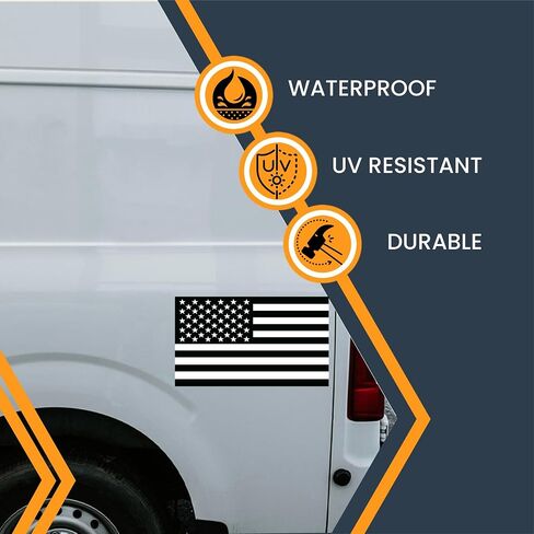 Magnet Me Up Black and White American Flag Magnet Decal, 7x12 Inches, Heavy Duty Automotive Magnet for Car Truck SUV in Saudi Arabia