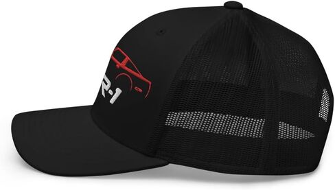 Red C4 Sports Car ZR1 Trucker Hat تصميم صورة ظلية للجنرال الرابع Corvette Owners Drivers ZR-1 Cap in Kuwait