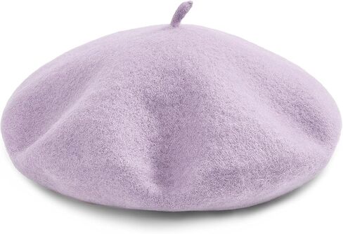 قبعات كوموريبي بيريه للنساء من الصوف الأسود، قبعات فرنسية بلون سادة، قبعات دافئة للفتيات، كلاسيكية وأنيقة in Kuwait