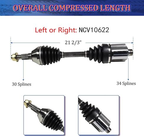 Maxfavor CV Axle Fit for Chevy Malibu 2007 2008 2008 2010 LS Base 3.5L V6 ، Pontiac G6 2008-2010 SE GT Base 3.5L ، Not Fit 2010 Chevy Malibu LT in Saudi Arabia