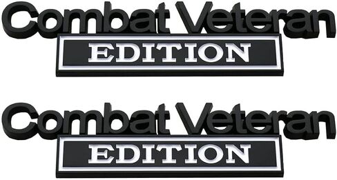 2PCS Combat Edition Edition Emblems 3D شارات رفعت ملصقات الشاحنة الخارجية البديل لـ F150 F250 F350 Chevy Silverado 1500 2500 (Red) in Kuwait