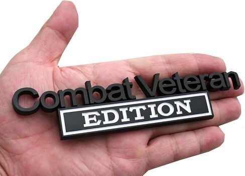 2PCS Combat Edition Edition Emblems 3D شارات رفعت ملصقات الشاحنة الخارجية البديل لـ F150 F250 F350 Chevy Silverado 1500 2500 (Red) in Kuwait