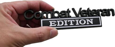 2PCS Combat Edition Edition Emblems 3D شارات رفعت ملصقات الشاحنة الخارجية البديل لـ F150 F250 F350 Chevy Silverado 1500 2500 (Red) in Kuwait