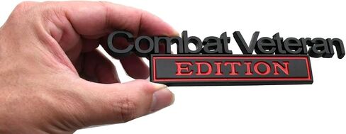 2PCS Combat Edition Edition Emblems 3D شارات رفعت ملصقات الشاحنة الخارجية البديل لـ F150 F250 F350 Chevy Silverado 1500 2500 (Red) in Kuwait