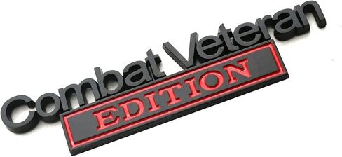 2PCS Combat Edition Edition Emblems 3D شارات رفعت ملصقات الشاحنة الخارجية البديل لـ F150 F250 F350 Chevy Silverado 1500 2500 (Red) in Kuwait