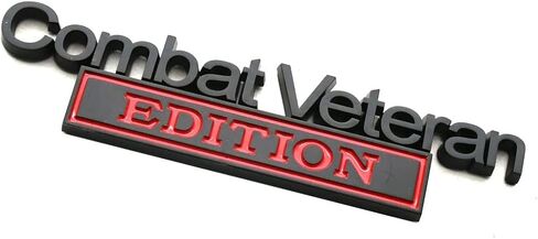 2PCS Combat Edition Edition Emblems 3D شارات رفعت ملصقات الشاحنة الخارجية البديل لـ F150 F250 F350 Chevy Silverado 1500 2500 (Red) in Kuwait