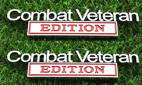2PCS Combat Edition Edition Emblems 3D شارات رفعت ملصقات الشاحنة الخارجية البديل لـ F150 F250 F350 Chevy Silverado 1500 2500 (Red) in Kuwait