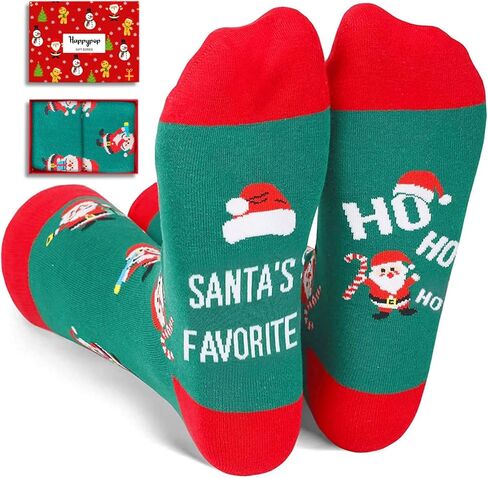 جوارب HAPPYPOP لهدايا عيد الميلاد للرجال والنساء - جوارب سانتا السرية لعيد الميلاد للأم والأب، جوارب سانتا لعيد الميلاد in Kuwait