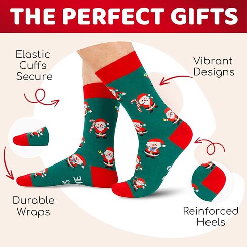جوارب HAPPYPOP لهدايا عيد الميلاد للرجال والنساء - جوارب سانتا السرية لعيد الميلاد للأم والأب، جوارب سانتا لعيد الميلاد in Kuwait