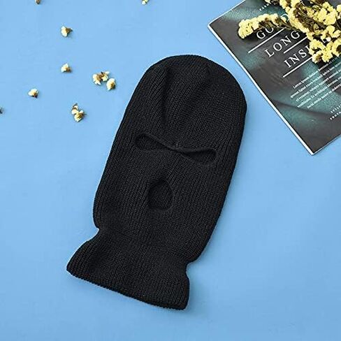 Personalized Customize Beanie Balaclava Mask Hat Womne Men Winter Masked Ski Cycling Hat with Embroidery Letters Text Name Logo Black, One Size-Medium in Saudi Arabia