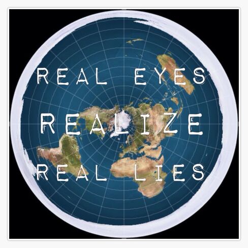 MAGNET Flat Earth Flat Is Fact Magnetic Vinyl Sticker Decal Magnet 5" in Saudi Arabia