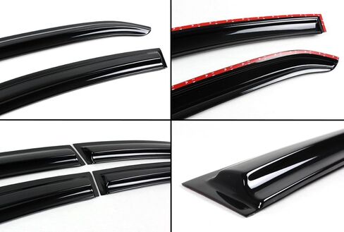 Cuztom Tuning JDM 3D Wavy Style Window Visor Rain Guard Deflector Compatible Fits for 2018-2024 Toyota Camry L LE SE XLE XSE in Saudi Arabia