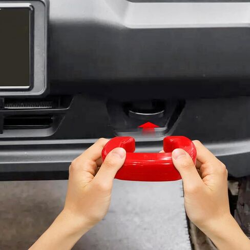 BESTZHEYU Tow Hook Covers Fit for 2007-2024 Chevy Silverado 1500 Hitch Cover Front Customized Car Tow Hooks Compatible with 2007-2024 Chevrolet Silverado 1500 Accessories Red in Kuwait