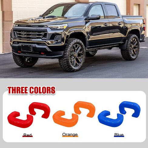 BESTZHEYU Tow Hook Covers Fit for 2007-2024 Chevy Silverado 1500 Hitch Cover Front Customized Car Tow Hooks Compatible with 2007-2024 Chevrolet Silverado 1500 Accessories Red in Kuwait