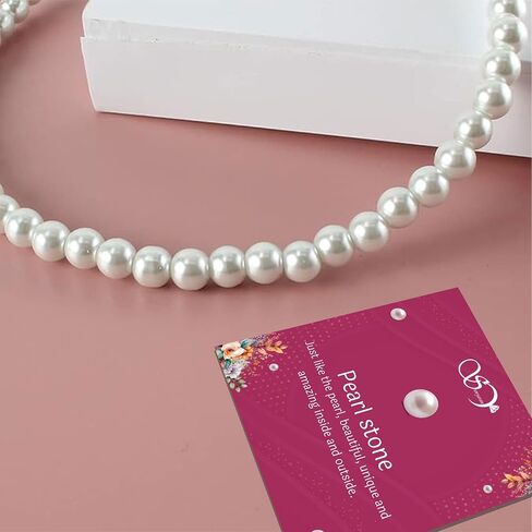 Pearl Necklaces for Women 5mm/6mm/8mm Dainty Round Imitation Pearl Choker Necklace with Extenders Pearl Silver Necklace Costume Jewelry Set Bridesmaid Gifts for Women in Kuwait