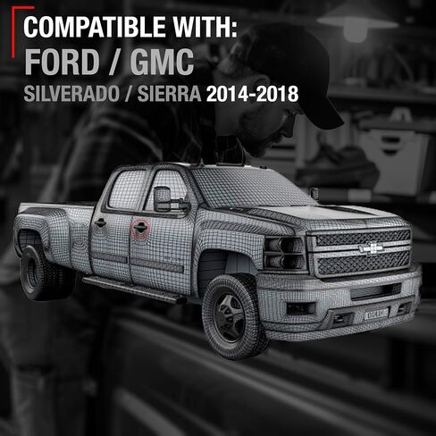 T1A Exterior Rear Driver & Passenger Door Handle - Compatible with 2014-2018 Chevrolet Silverado, 2014-2018 GMC Sierra - Olympic White (GAZ), Plastic - OEM 13583889-GAZ, 13585748-GAZ, 82538 in Kuwait