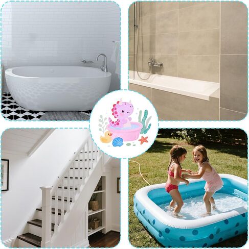 6pcs Ocean Creature Marine Bathtub Stickers, 5.9x7.8 Inch Colorful Waterproof Large Non-Slip Coral Octopus Starfish Whale Turtle Adhesive Decals Threads for Kids Sea Bath Tub Shower Floor in Kuwait