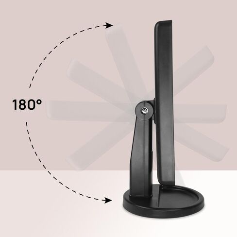 Lighted Makeup Mirror with Lights Vanity Makeup Mirror with Adjustable Brightness and 180 Degree Rotation Touch Screen Dual Power Supply Gifts for Teens Girls Women (White) in Kuwait