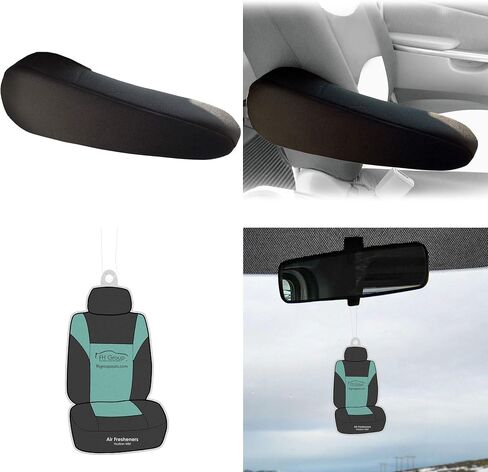FH Group Group Premium Faux Leather Armotive Covery Cover Cover-Universal Trucks و SUVs و Vans (Black) FH1052 in Saudi Arabia