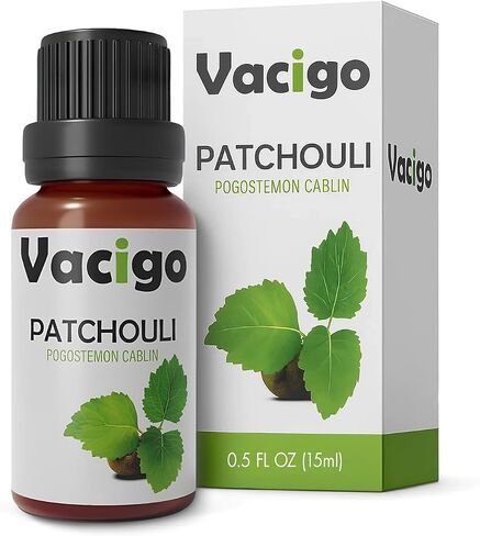 Organic Patchouli Essential Oil – 100% Pure & Natural – Therapeutic Grade, Undiluted Patchouli Oil for Skincare, Diffusers, Candle Making & Aromatherapy – 0.51 fl oz – Sourced from Burundi in Saudi Arabia