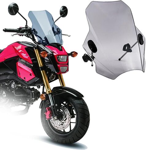 ملحقات الدراجة النارية GROM GROM125 GROM 125 MSX125 MSX 125 الزجاج الأمامي GROM منحرف الرياح الشفاف in Saudi Arabia