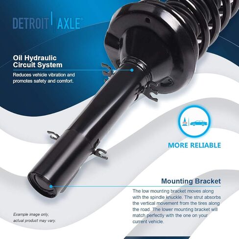 Detroit Axle - 14pc Stemention Kit for 2001-2005 Volkswagen Jetta 2002 2003 2004 ، 2 struts ready ، اثنين من ذراعي التحكم السفلية ، مفاصل الكرة ، 4 قضبان ربط داخلية وخارجية ، 2 قضبان التأثير ، 2 أحذية ، بديل in Saudi Arabia