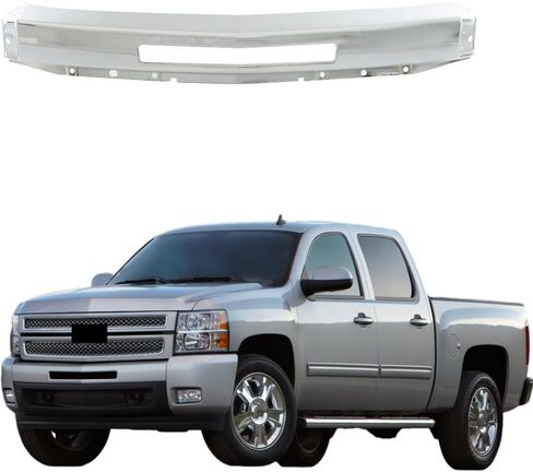 labwork Steel Chrome Front Bumper Impact Face Bar with Hole Replacement for Silverado 1500 2007-2013 GM1002831 15941850 in Saudi Arabia
