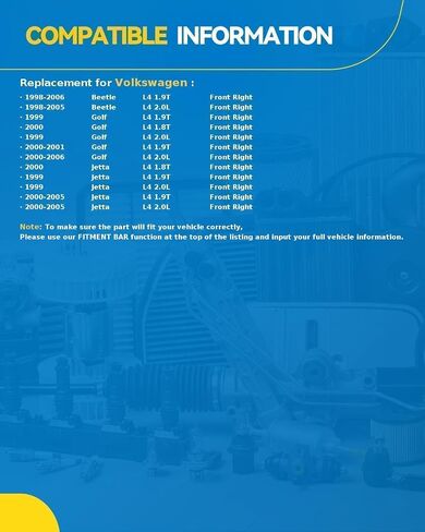 مجموعة عمود محور Philtop CV متوافقة مع فولكس واجن جيتا 1999 2000 2001 2002 2003 2004 2005 2.0L ، أمامي تابع محور محور CV 1 PCS in Saudi Arabia